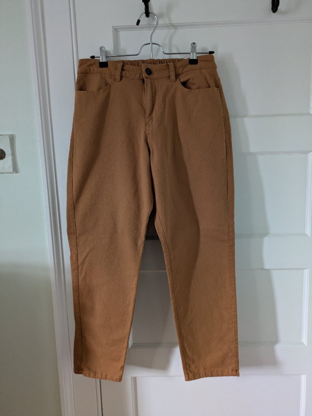 PACT Women's Camel Stretch Twill Denim Slim Straight Pant M